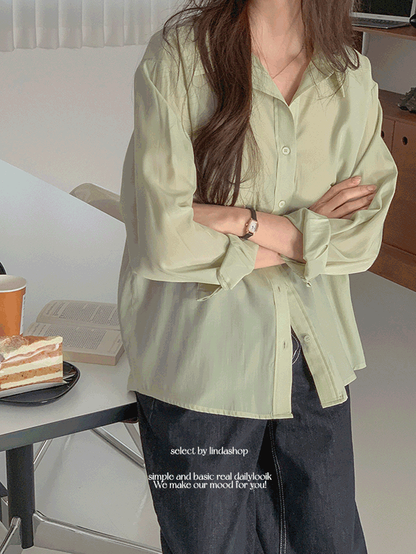 [기획특가]브릿 찰랑 베이직 무지 셔츠-3color